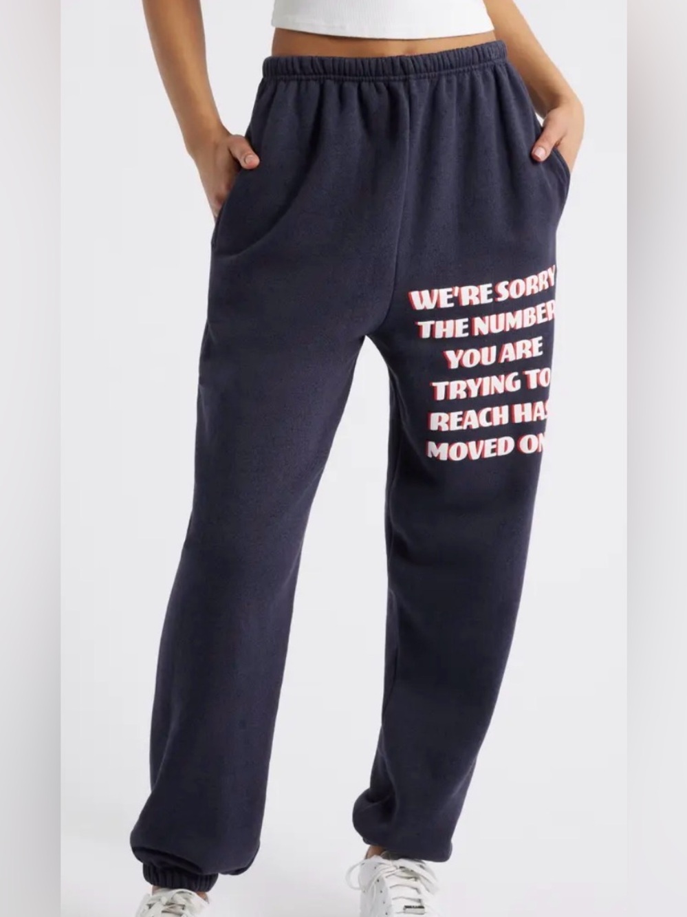 Boys Lie Black Sweatpants with Pink & White Block Text
